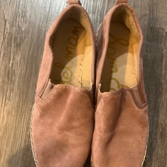 Sam Edelman Pink Carrin Leather Fabric Platform Espadrille Slip On Shoes Size 8 - Picture 2 of 7